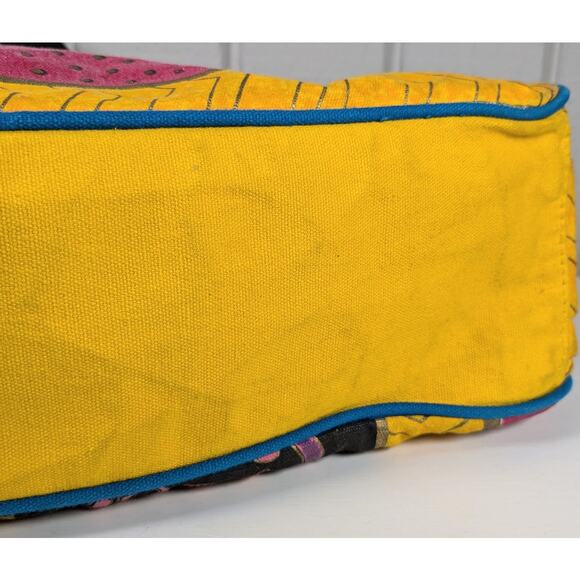 Laurel Burch Fantastic Feline Totem Canvas Medium Sized Tote Shoulder Bag - Picture 11 of 15